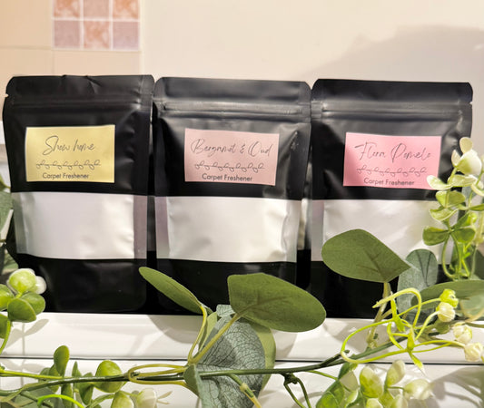 Carpet freshener samples